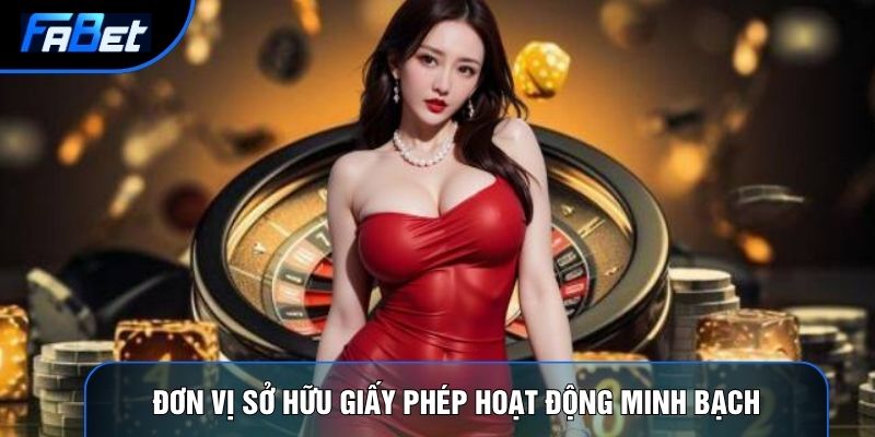 Đơn vị sở hữu giấy phép hoạt động minh bạch